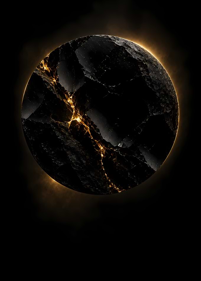 The Eclipse - Obsidian & Gold