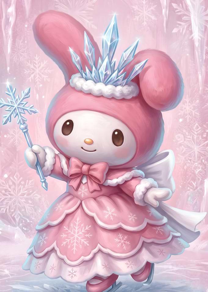 My Melody Winter Princess Illustration