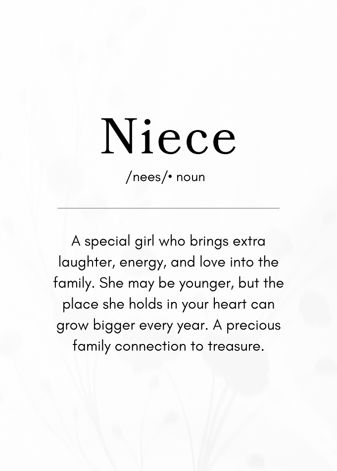 Niece Definition typography