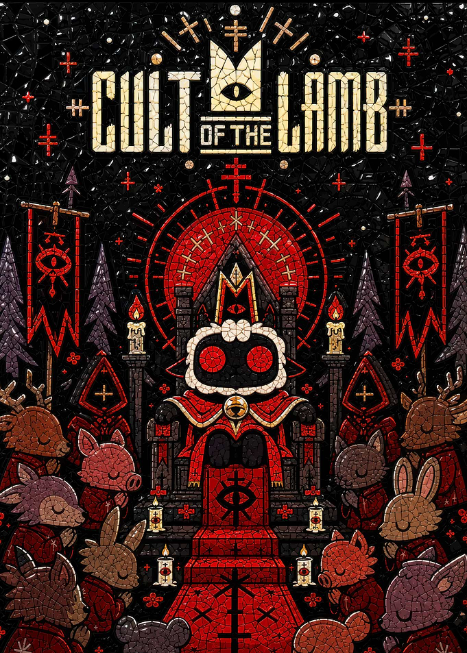Cult of the Lamb Mosaic Poster