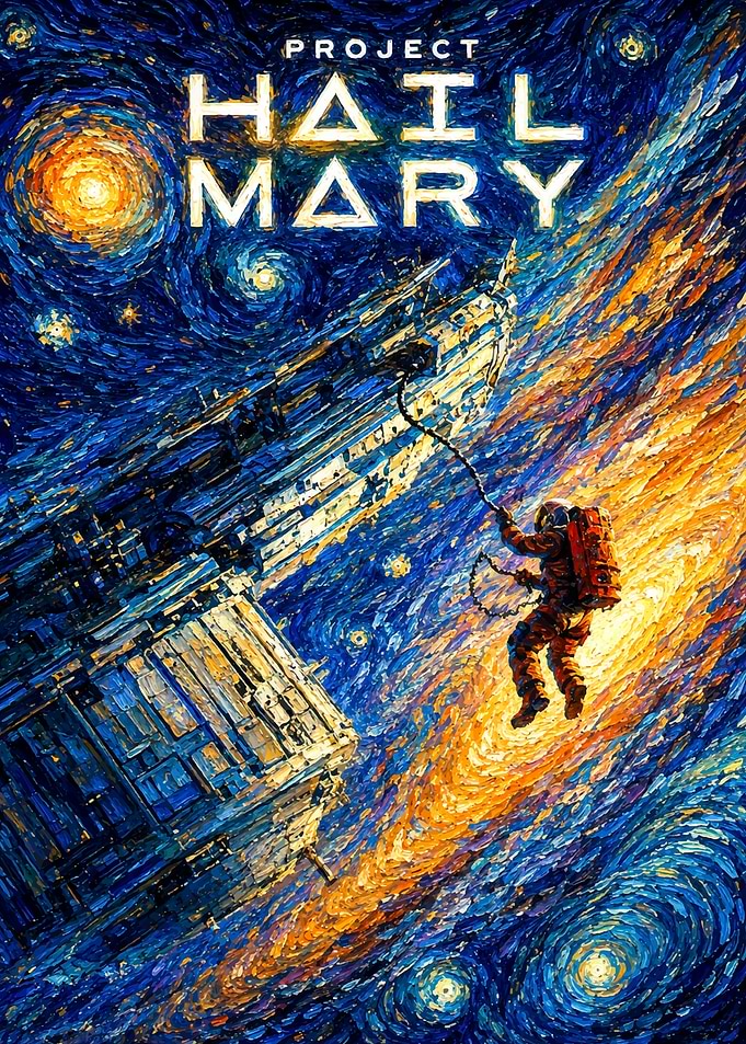 Project Hail Mary Starry Night Poster
