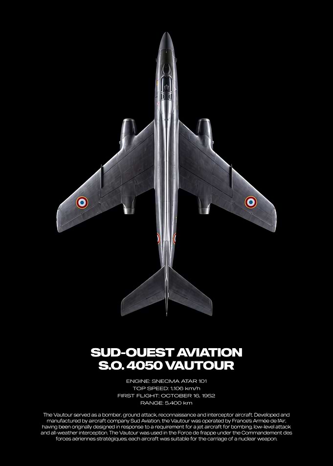 Sud-Ouest Aviation S.O. 4050 Vautour Poster