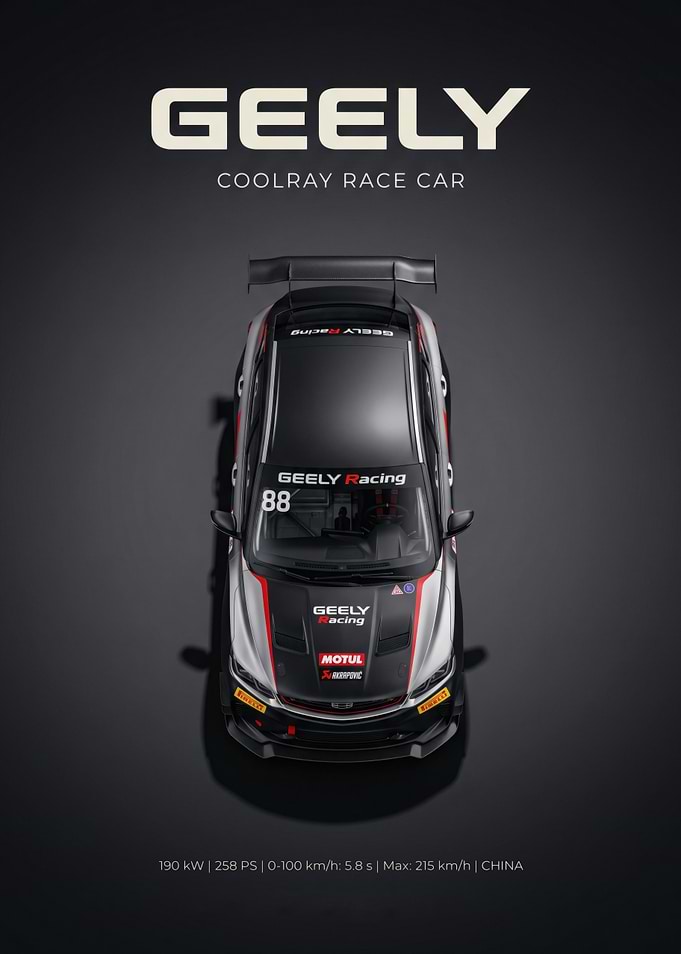 Geely Coolray Race Car Poster