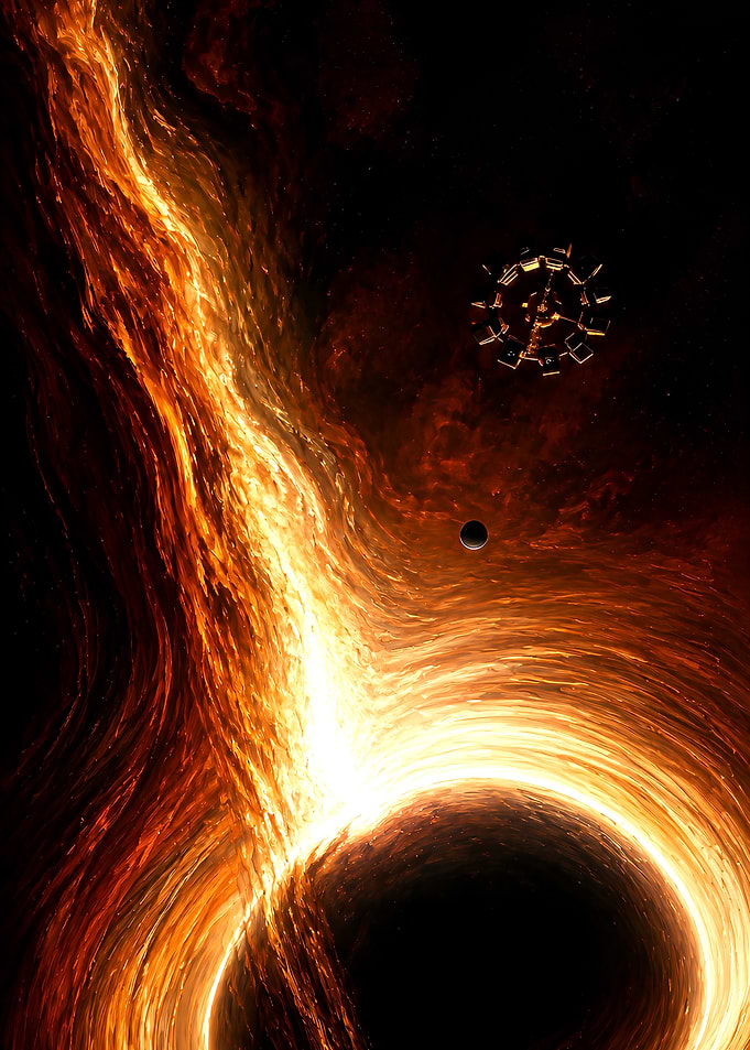 Interstellar Black Hole and Space Station