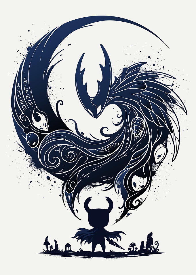Hollow Knight Ink Art