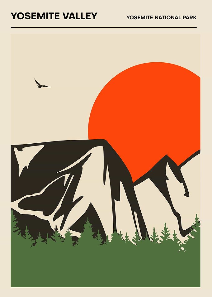 Yosemite Valley National Park Poster