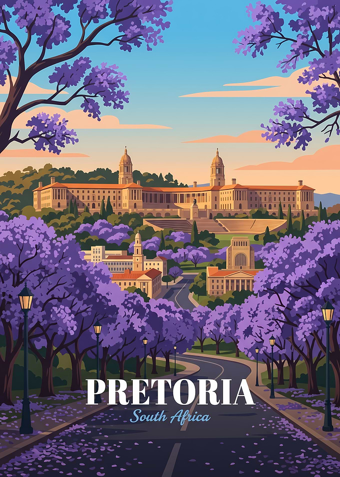 Pretoria South Africa Jacaranda City Poster
