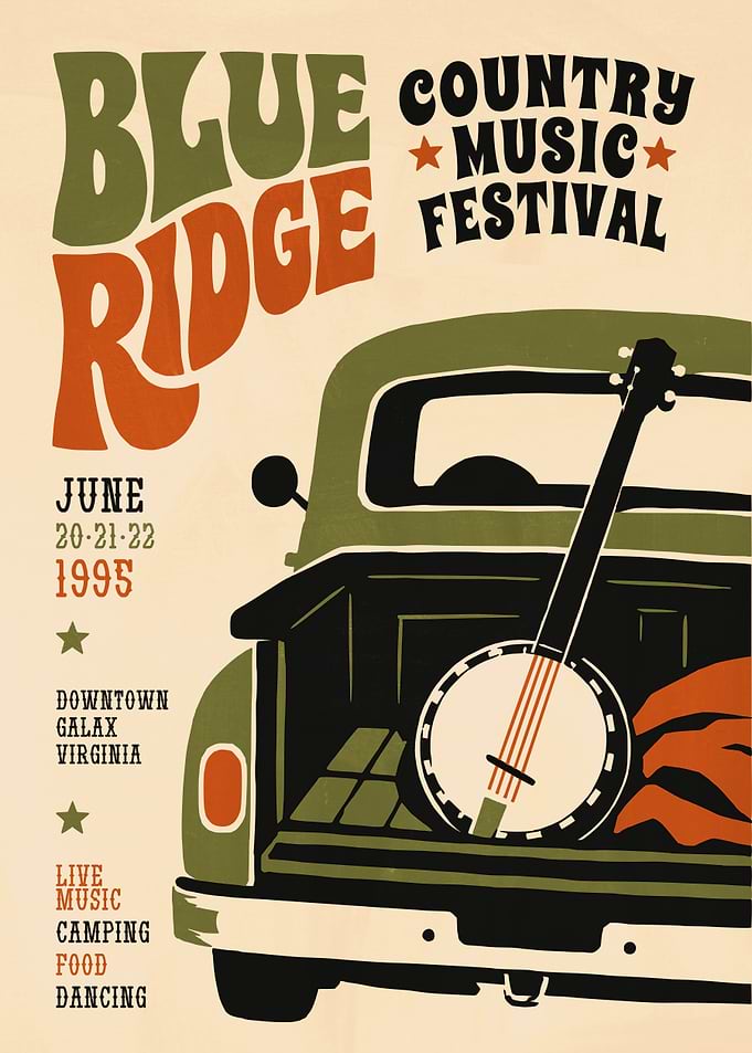 Blue Ridge Country Music Festival Poster