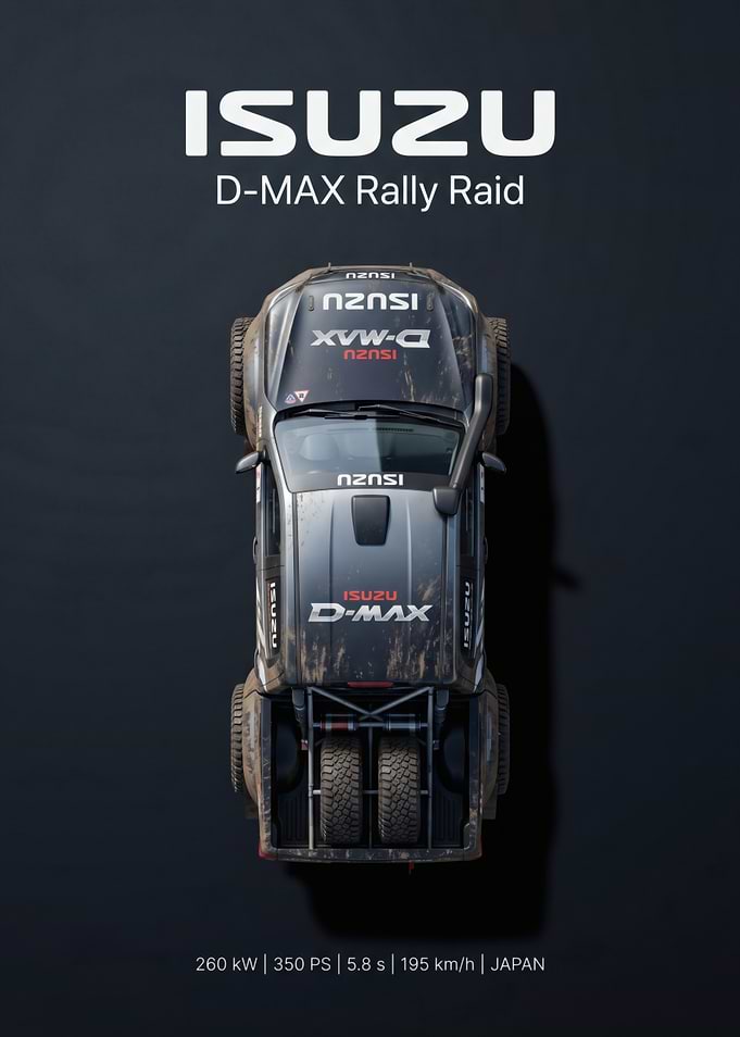 Isuzu D-MAX Rally Raid Top View