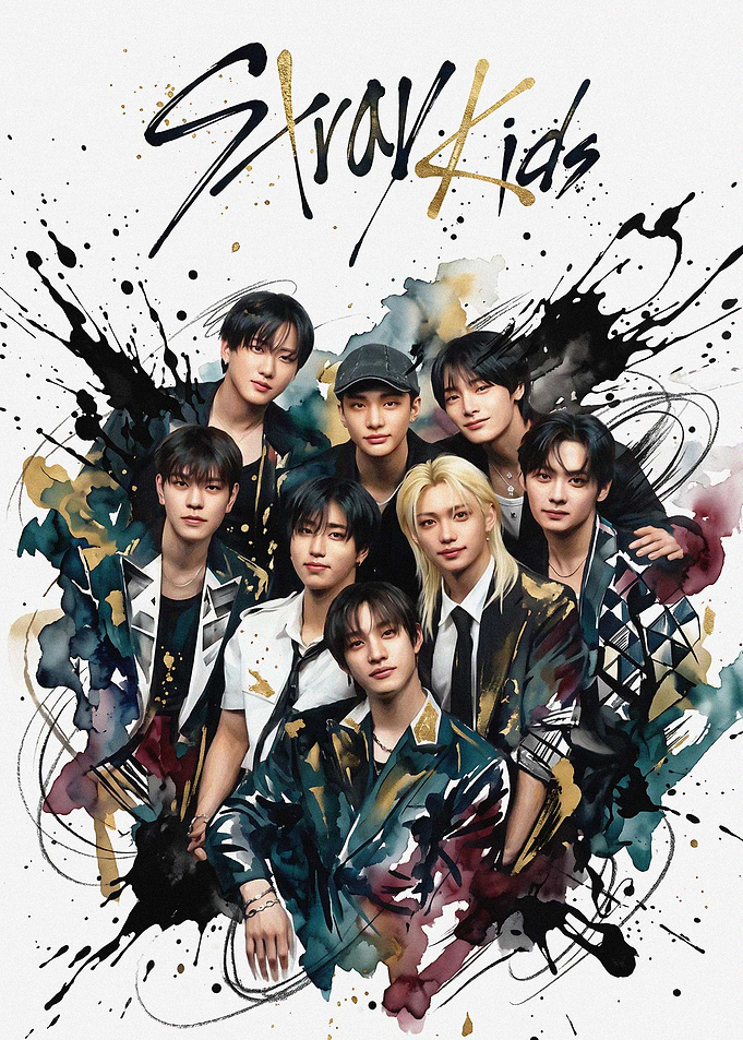 Stray Kids K-Pop Group Poster