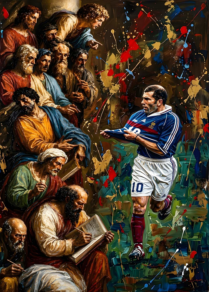 Zinedine Zidane Renaissance Style Portrait
