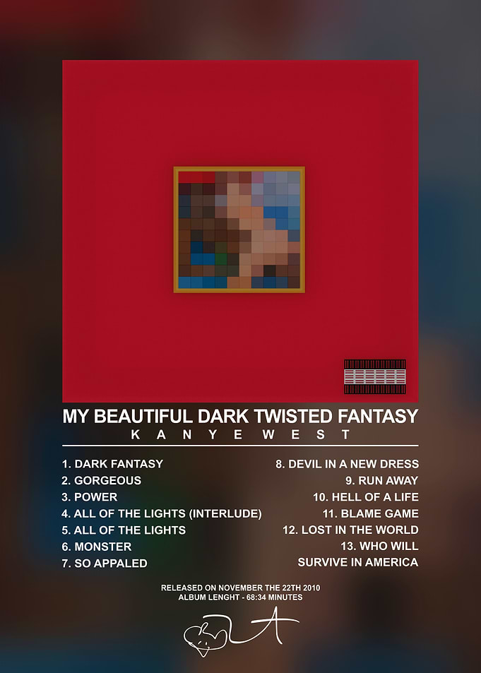 Kanye West MBDTF Album Poster