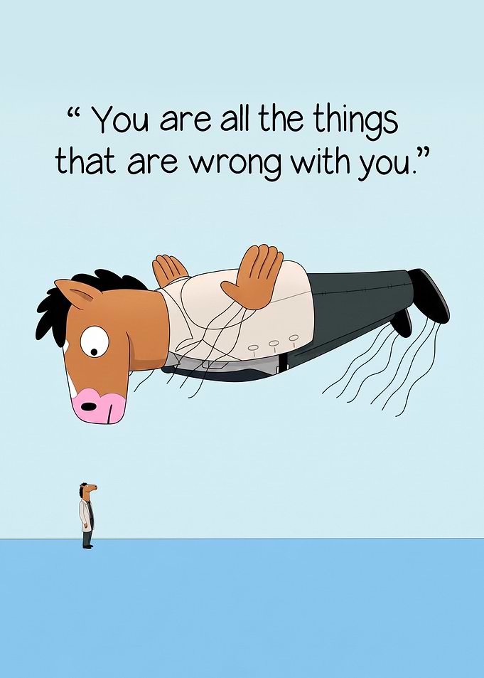 Bojack Horseman Quote Minimalist Illustration