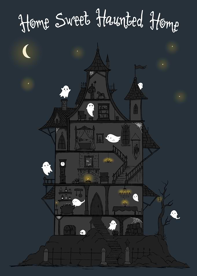 Home Sweet Haunted Home Illustration