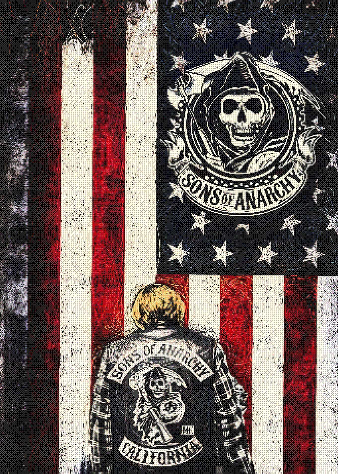 Sons of Anarchy American Flag Poster