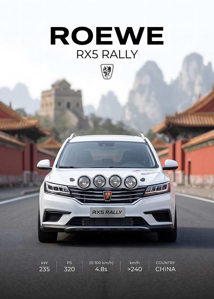 Roewe RX5 Rally Car Poster