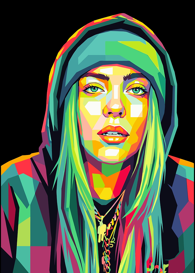 Billie Eilish Pop Art Portrait