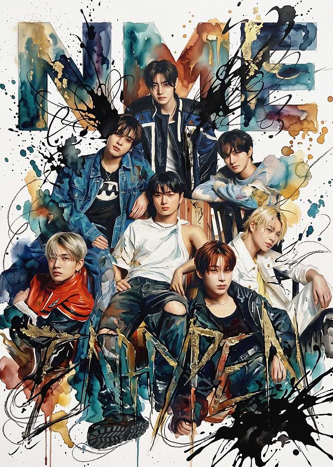 Enhypen K-pop Group Artistic Poster