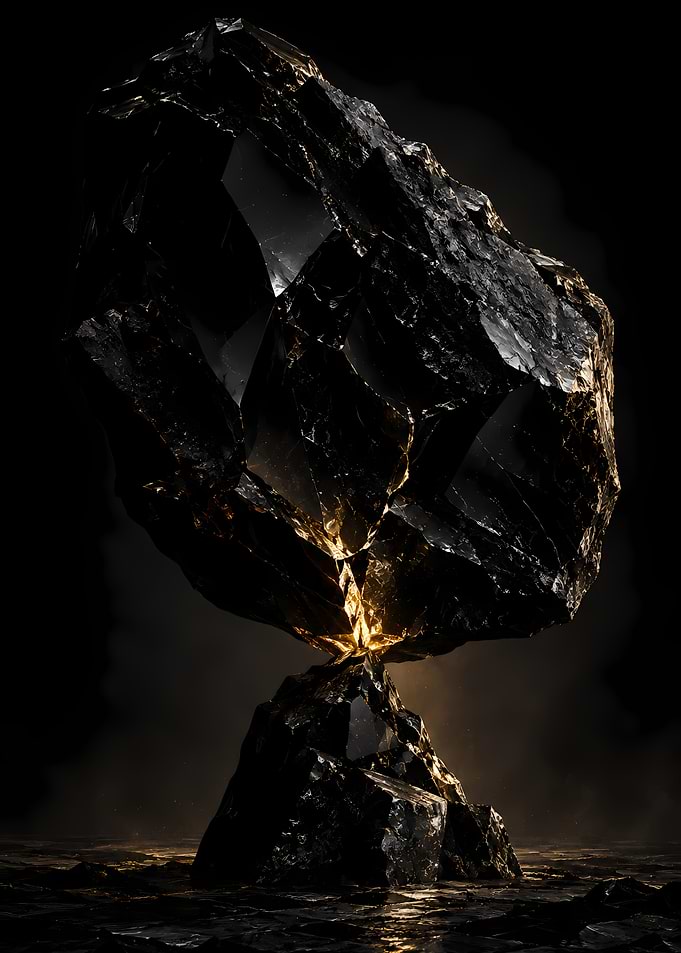 The Weight - Obsidian & Gold