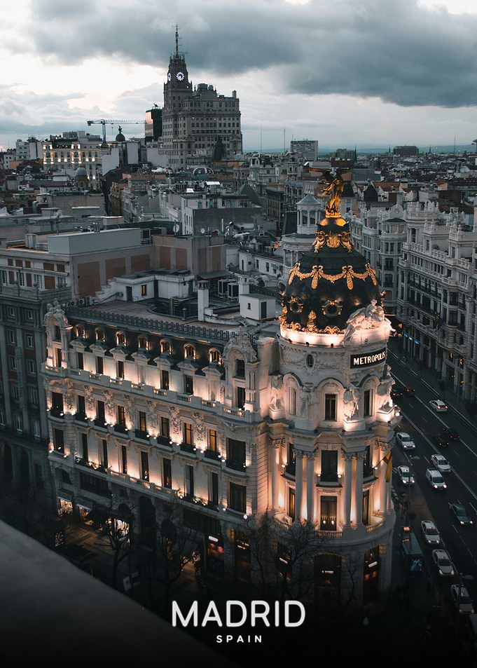 Metropolis Building in Madrid Spain