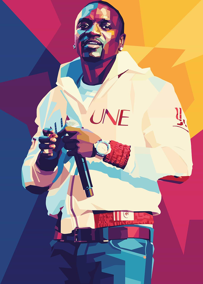 Akon Pop Art Portrait