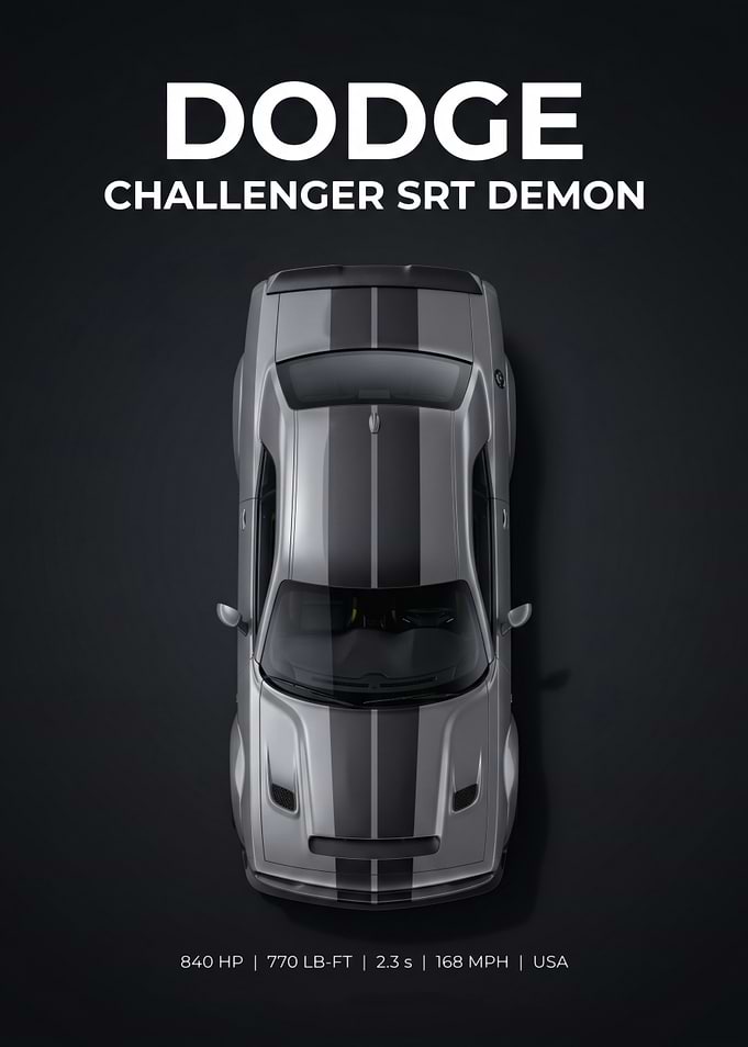 Dodge Challenger SRT Demon Poster