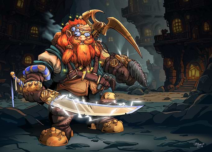 Steampunk Dwarf Warrior