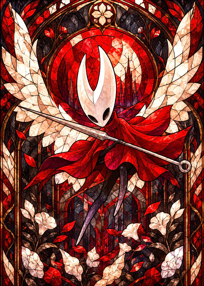 Hornet Stained Glass Hollow Knight Art
