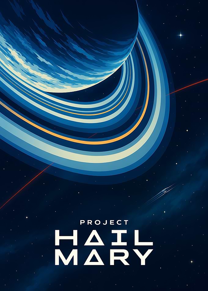 Project Hail Mary Space Poster