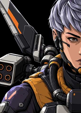Valkyrie Apex Legends Pixel Art Portrait