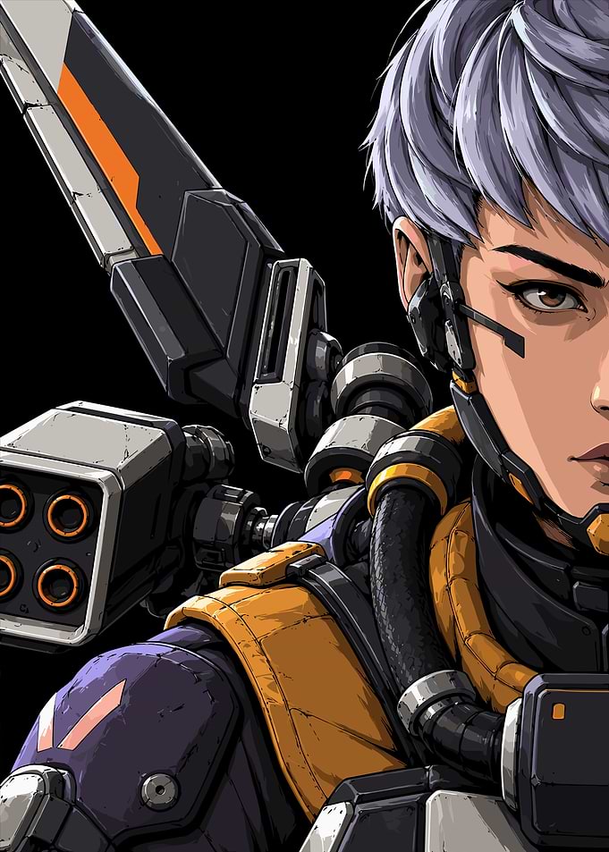 Valkyrie Apex Legends Pixel Art Portrait