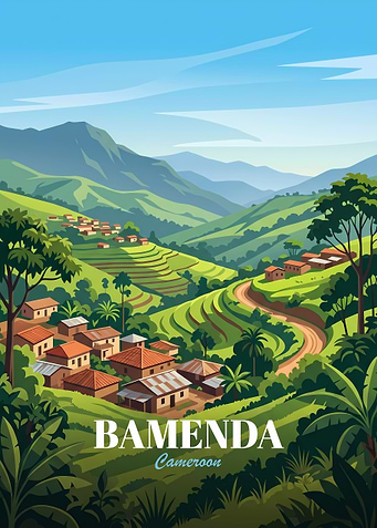 Bamenda Cameroon Travel Poster