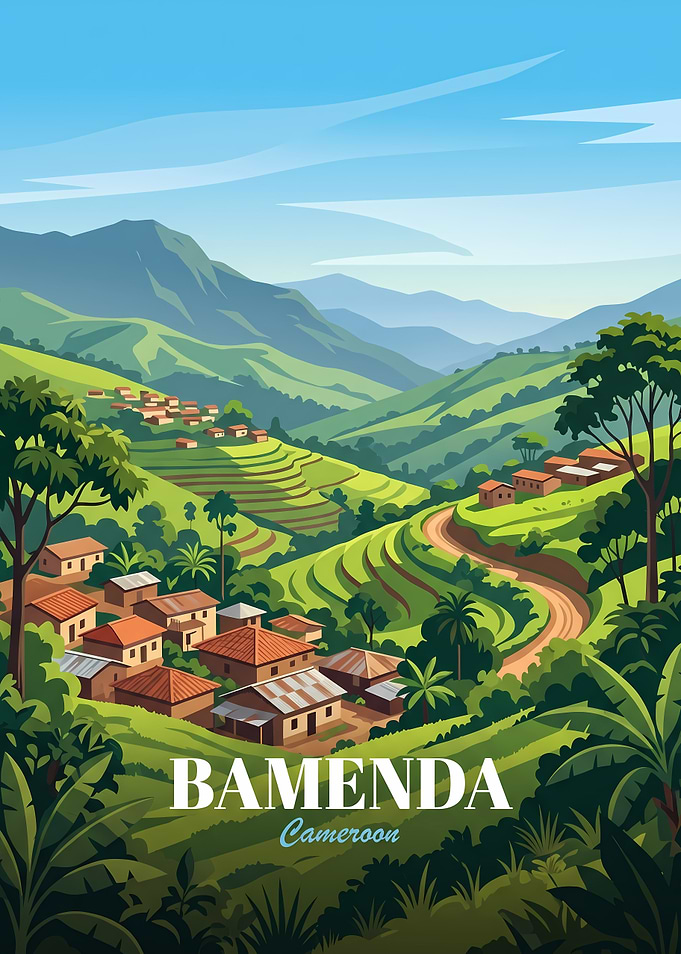 Bamenda Cameroon Travel Poster
