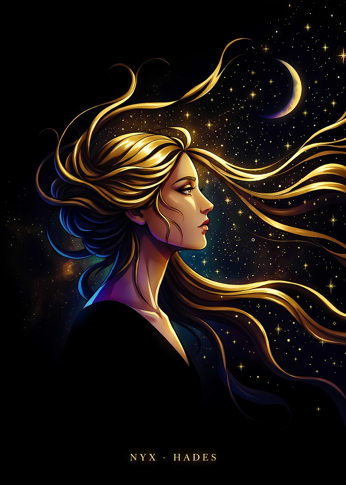 Nyx Goddess of Night Portrait