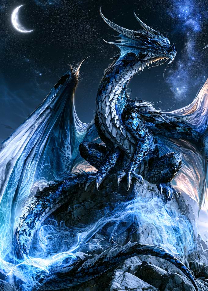 Majestic Blue Celestial Dragon