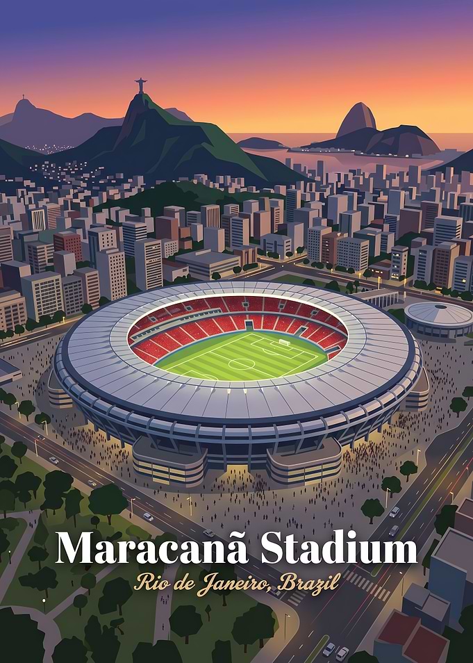 Maracanã Stadium Rio de Janeiro Poster