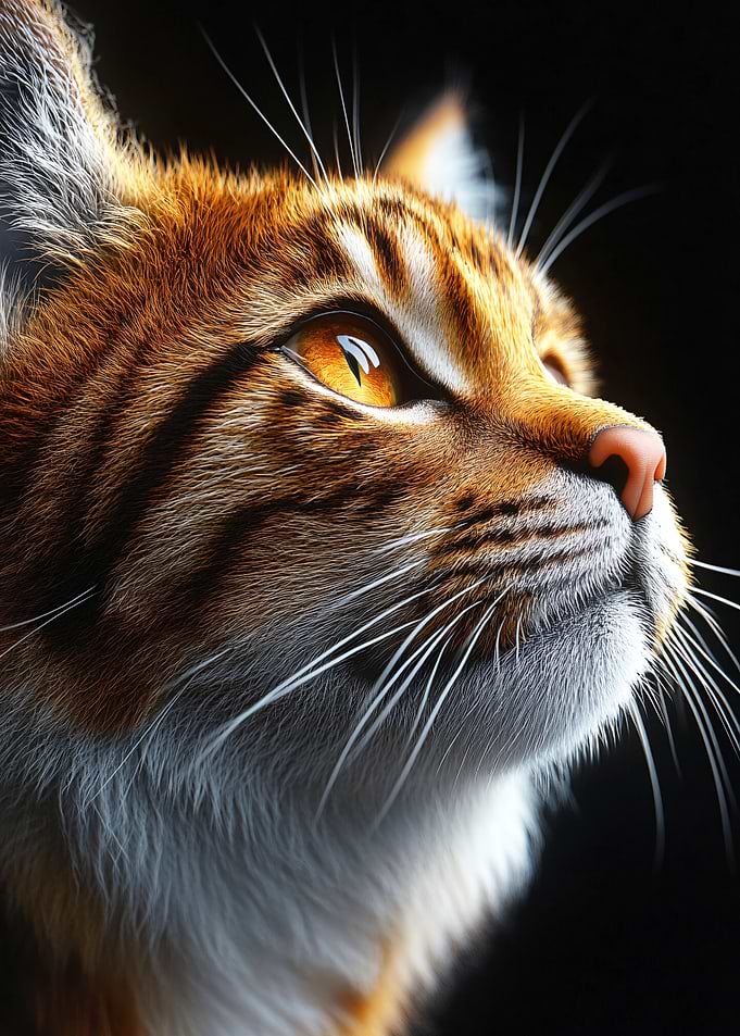 Close-up Portrait of a Tabby Cat