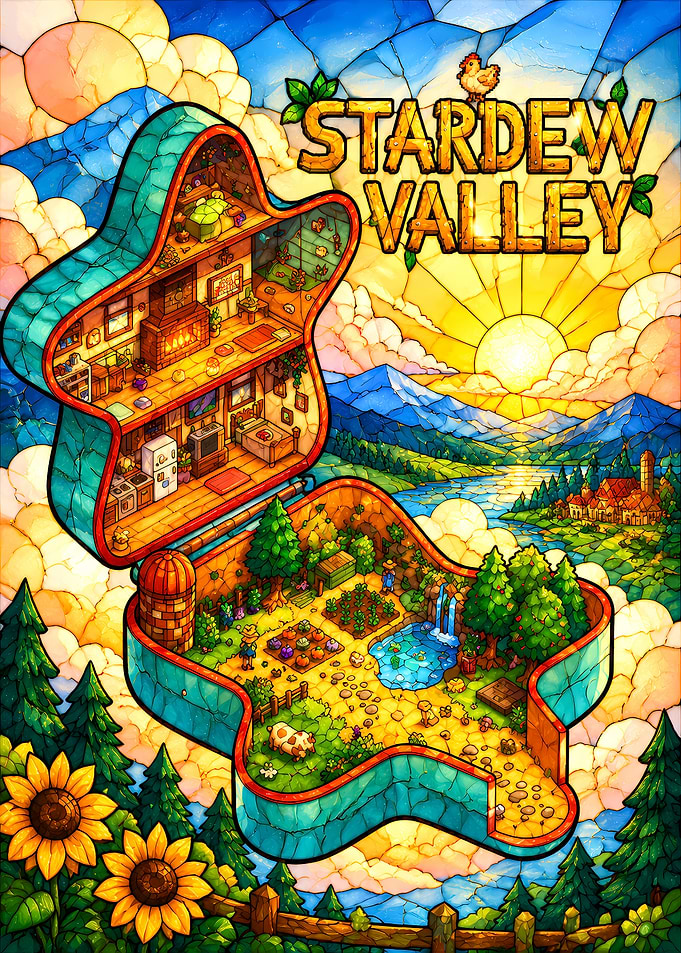 Stardew Valley Stained Glass Farm