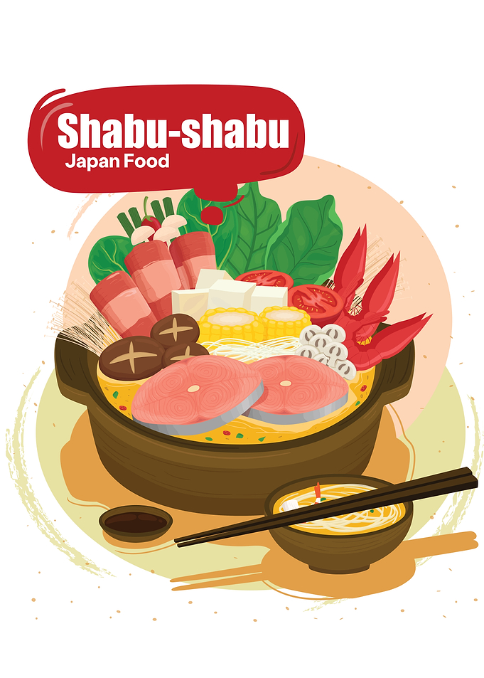 Shabu-shabu Japanese Hot Pot Illustration