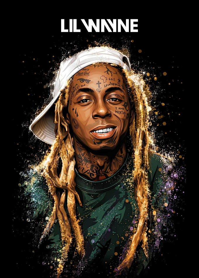 Lil Wayne Artistic Portrait Poster