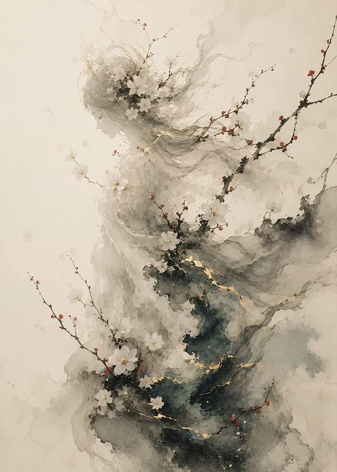 Ethereal Spirit of Plum Blossoms