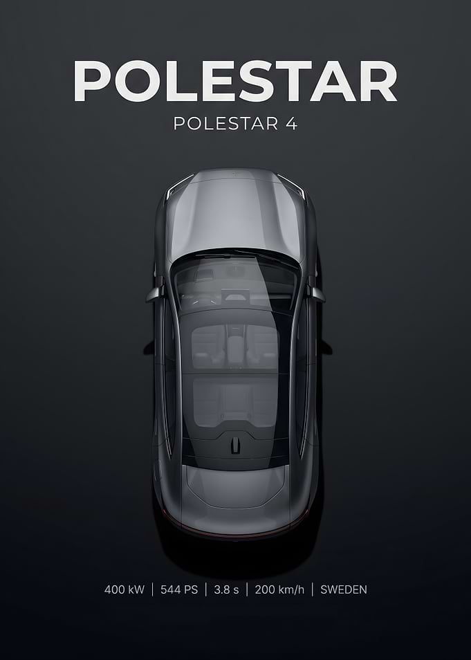 Polestar 4 Top View Poster