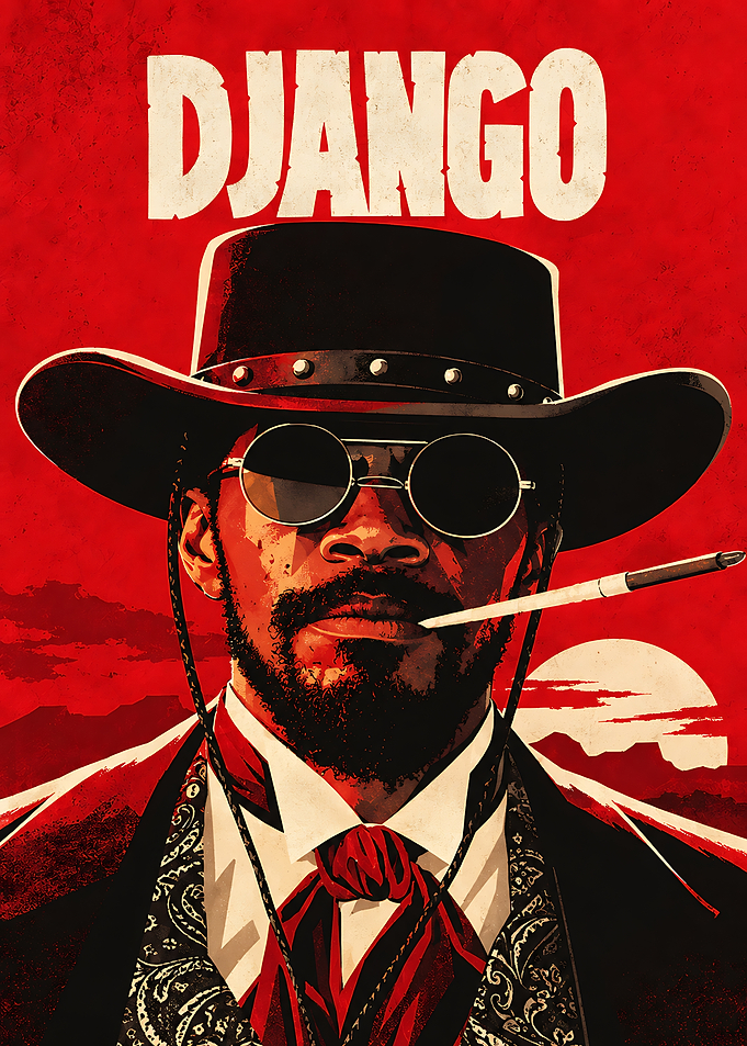 Django Unchained Minimalist Movie Poster