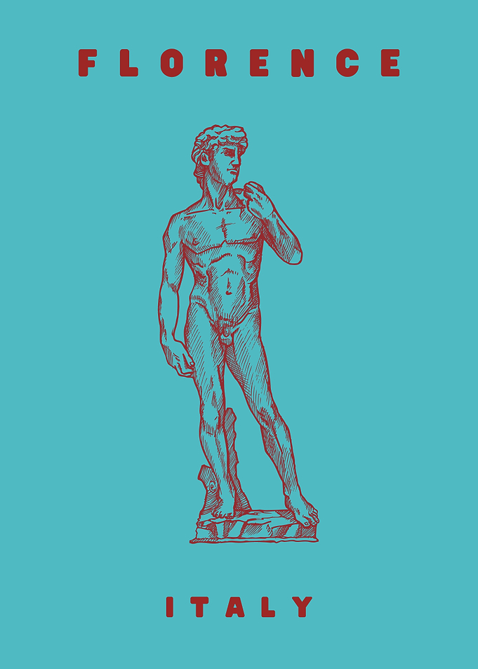 Florence Italy David Statue Poster