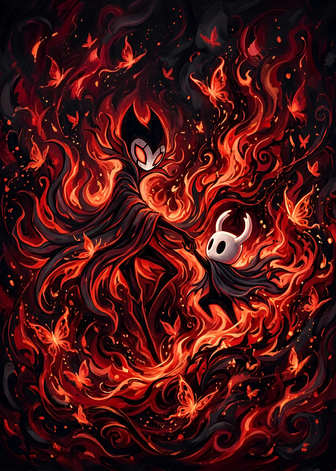Hollow Knight and Nightmare King Grimm