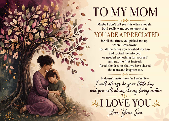 To My Mom Gift For Mom