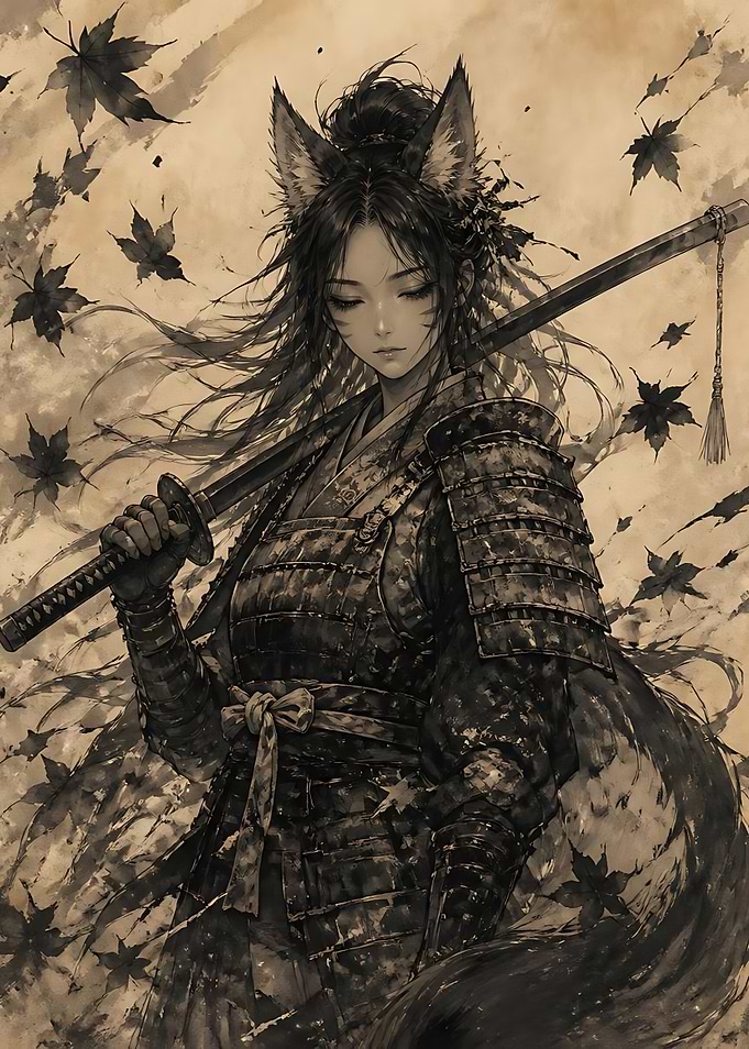 Fox Spirit Samurai Warrior