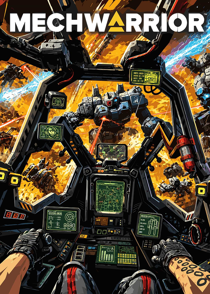 MechWarrior Cockpit Battle Scene