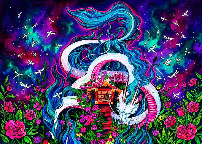 Haku Dragon Spirited Away Fan Art