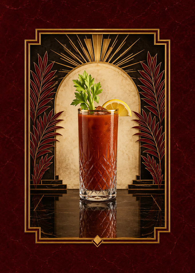 Art Deco Bloody Mary Cocktail